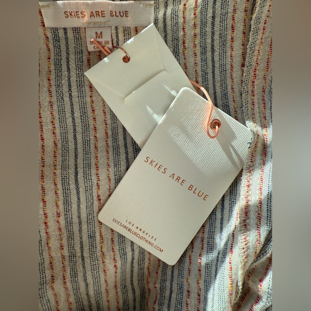 Cotton/Linen Vintage Striped Jumpsuit - Picture 5 of 6